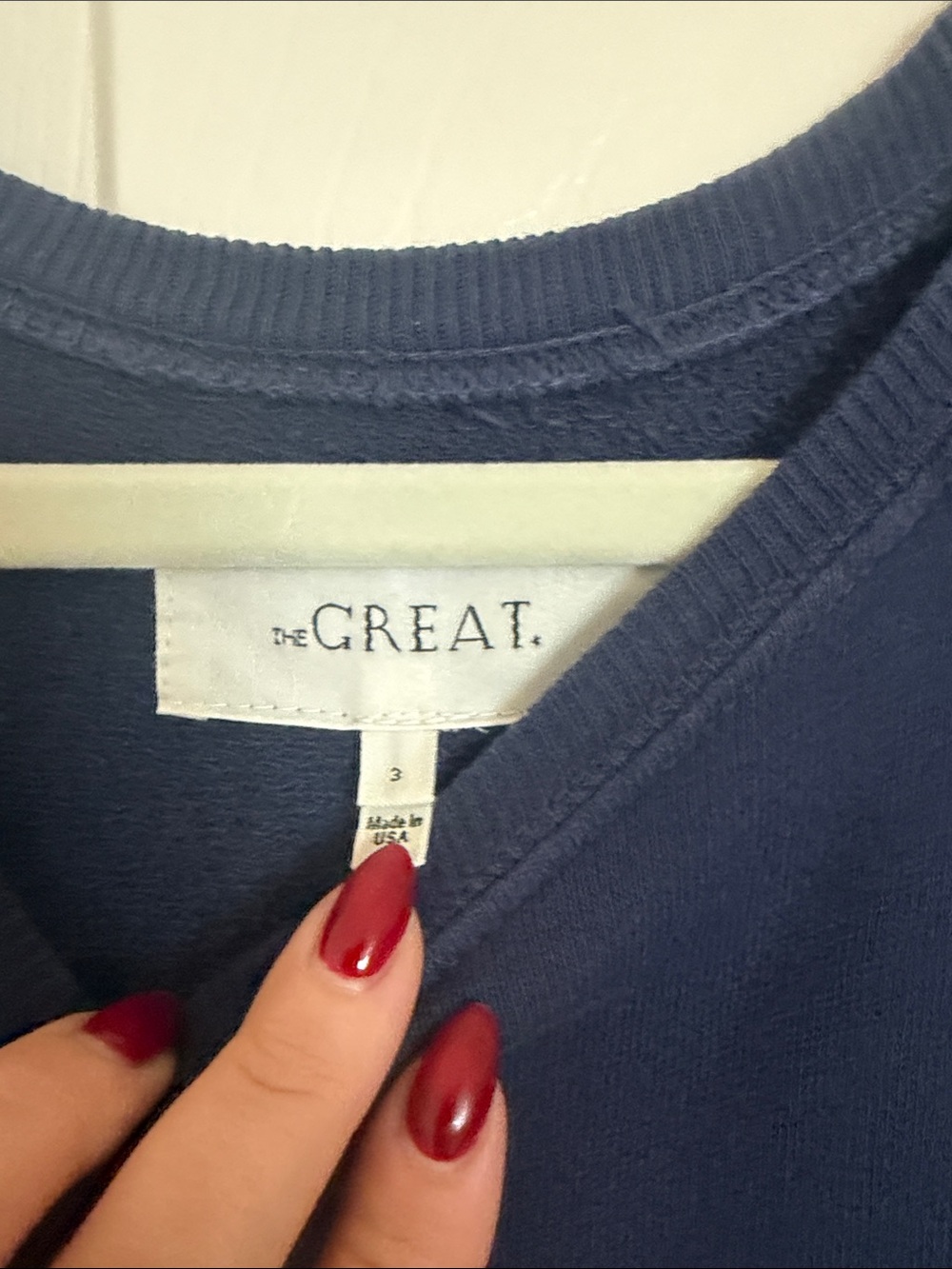 The Great. Navy Graphic Eagle Sweatshirt - Yellow Print - Picture 2 of 2